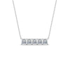 Load image into Gallery viewer, 5-stone-princess-cut-diamond-bar-pendant-in-platinum-FDPD8413-NL-WG