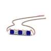 Load image into Gallery viewer, 5-stone-princess-cut-diamond-bar-pendant-with-blue-sapphire-in-FDPD8413GSABL-NL-RG