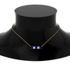 Load image into Gallery viewer, 5-stone-princess-cut-diamond-bar-pendant-with-blue-sapphire-in--FDPD8413GSABL-NL-YG