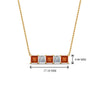 Load image into Gallery viewer, 5-stone-princess-cut-diamond-bar-pendant-with-orange-sapphire-in--FDPD8413GSAOR-NL-YG