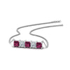 Load image into Gallery viewer, 5-stone-princess-cut-diamond-bar-pendant-with-pink-sapphire-in--FDPD8413GSADRPI-NL-WG