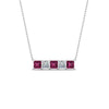 Load image into Gallery viewer, 5-stone-princess-cut-diamond-bar-pendant-with-pink-sapphire-in--FDPD8413GSADRPI-NL-WG