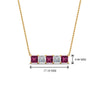 Load image into Gallery viewer, 5-stone-princess-cut-diamond-bar-pendant-with-pink-sapphire-in--FDPD8413GSADRPI-NL-YG