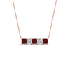 Load image into Gallery viewer, 5-stone-princess-cut-diamond-bar-pendant-with-ruby-in-FDPD8413GRUDR-NL-RG