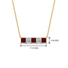 Load image into Gallery viewer, 5-stone-princess-cut-diamond-bar-pendant-with-ruby-in--FDPD8413GRUDR-NL-YG