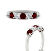 Load image into Gallery viewer, 5-stone-round-cut-1-carat-diamond-and-ruby-wedding-band-in-white-gold-FDENS141ROBGRUDRANGLE3-1.00CT-NL-WG