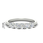 Load image into Gallery viewer, 5-stone-round-cut-1-carat-diamond-wedding-band-in-white-gold-FDENS141ROB-1.00CT-NL-WG-HW