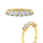 Load image into Gallery viewer, 5-stone-round-cut-1-carat-diamond-wedding-band-in-yellow-gold-FDENS141ROBANGLE3-1.00CT-NL-YG