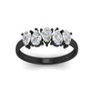 Load image into Gallery viewer, 5-stone-wedding-band-diamond-teardrop-one-carat-in-black-gold-fdwb8008peangle5-1.00ct-nl-bg