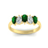 Load image into Gallery viewer, 5-stone-wedding-band-emerald-teardrop-one-carat-in-yellow-gold-fdwb8008pegemgrangle5-1.00ct-nl-yg.jpg