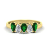 Load image into Gallery viewer, 5-stone-wedding-band-emerald-teardrop-one-carat-in-yellow-gold-fdwb8008pegemgrsleep-1.00ct-nl-yg.jpg