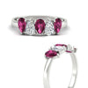 Load image into Gallery viewer, 5-stone-wedding-band-pink-sapphire-teardrop-one-carat-in-white-gold-fdwb8008pegsadrpiangle3-1.00ct-nl-wg.jpg