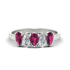 Load image into Gallery viewer, 5-stone-wedding-band-pink-sapphire-teardrop-one-carat-in-white-gold-fdwb8008pegsadrpisleep-1.00ct-nl-wg.jpg