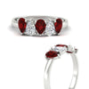 Load image into Gallery viewer, 5-stone-wedding-band-ruby-teardrop-one-carat-in-white-gold-fdwb8008pegrudrangle3-1.00ct-nl-wg.jpg
