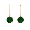 Load image into Gallery viewer, 5.00-ct-round-cut-emerald-leverback-dangle-earrings-in-rose-gold-fdear11236rogemgrangle2-5.00ct-nl-rg.jpg?v=1768373585