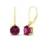 Load image into Gallery viewer, 5.00-ct-round-cut-pink-sapphire-leverback-dangle-earrings-in-yellow-gold-fdear11236rogsadrpiangle1-5.00ct-nl-yg.jpg?v=1768373585