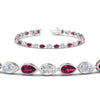 Load image into Gallery viewer, 5.50-carat-classic-teardrop-link-east-west-pink-sapphire-bracelet-in-white-gold-FDBECPE10581GSADRPIANGLE2-5.40CT-NL-WG.jpg?v=1776847805