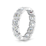 Load image into Gallery viewer, 5.60-ct.-bezel-set-asscher-diamond-eternity-ring-in-white-gold-FD10567AS-0.40CT-NL-WG
