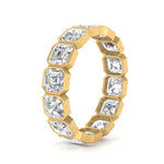 Load image into Gallery viewer, 5.60-ct.-bezel-set-asscher-diamond-eternity-ring-in-yellow-gold-FD10567AS-0.40CT-NL-YG