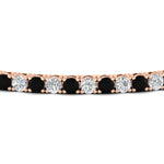 Load image into Gallery viewer, 6-Carat-Round-Diamond-Tennis-Bracelet-With-Black-Diamond-In-Rose-Gold-FDBRC8635ROGBLACKANGLE5-6.00_20CT-NL-RG