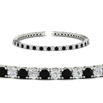 Load image into Gallery viewer, 6-Carat-Round-Diamond-Tennis-Bracelet-With-Black-Diamond-In-White-Gold-FDBRC8635ROGBLACKANGLE2-6.00_20CT-NL-WG