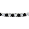 Load image into Gallery viewer, 6-Carat-Round-Diamond-Tennis-Bracelet-With-Black-Diamond-In-White-Gold-FDBRC8635ROGBLACKANGLE5-6.00_20CT-NL-WG