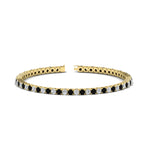 Load image into Gallery viewer, 6-Carat-Round-Diamond-Tennis-Bracelet-With-Black-Diamond-In-Yellow-Gold-FDBRC8635ROGBLACK-6.00_20CT-NL-YG