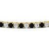 Load image into Gallery viewer, 6-Carat-Round-Diamond-Tennis-Bracelet-With-Black-Diamond-In-Yellow-Gold-FDBRC8635ROGBLACKANGLE5-6.00_20CT-NL-YG