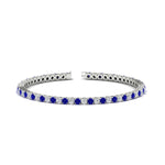 Load image into Gallery viewer, 6-Carat-Round-Diamond-Tennis-Bracelet-With-Blue-Sapphire-In-White-Gold-FDBRC8635ROGSABL-6.00_20CT-NL-WG