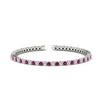 Load image into Gallery viewer, 6-Carat-Round-Diamond-Tennis-Bracelet-With-Pink-Sapphire-In-White-Gold-FDBRC8635ROGSADRPI-6.00_20CT-NL-WG