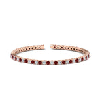 Load image into Gallery viewer, 6-Carat-Round-Diamond-Tennis-Bracelet-With-Red-Ruby-In-Rose-Gold-FDBRC8635ROGRUDR-6.00_20CT-NL-RG