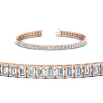 Load image into Gallery viewer, 6 Carat Emerald Cut Diamond Tennis Bracelet