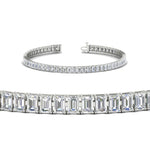 Load image into Gallery viewer, 6 Carat Emerald Cut Diamond Tennis Bracelet