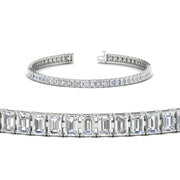 6 Carat Emerald Cut Diamond Tennis Bracelet