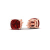 Load image into Gallery viewer, 6-carat-cushion-cut-ruby-basket-stud-earring-in-rose-gold-fdear10411cugerudrangle4-6.00ct-nl-rg.jpg