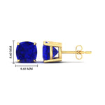 Load image into Gallery viewer, 6-carat-cushion-cut-sapphire-basket-stud-earring-in-yellow-gold-fdear10411cugsablangle2-6.00ct-nl-yg-hw.jpg
