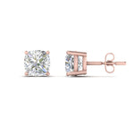 Load image into Gallery viewer, Cushion Diamond Basket Stud Earring