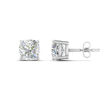 Load image into Gallery viewer, Cushion Diamond Basket Stud Earring