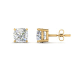 Load image into Gallery viewer, Cushion Diamond Basket Stud Earring