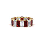 Load image into Gallery viewer, 6 Carat Diamond Emerald Cut Eternity Band