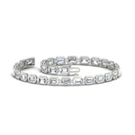 Load image into Gallery viewer, 6 Carat Emerald Cut Bezel Tennis Diamond Bracelet