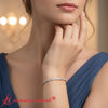 Load image into Gallery viewer, 6-carat-oval-shape-diamond-tennis-bracelet-rose-gold-fdbrc10448ov-6.00ct-model