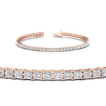 Load image into Gallery viewer, 6-carat-princess-cut-diamond-tennis-eternity-bracelet