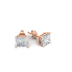 Load image into Gallery viewer, Princess Cut Diamond Stud Earring