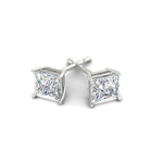 Load image into Gallery viewer, Princess Cut Diamond Stud Earring