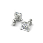 Load image into Gallery viewer, Princess Cut Diamond Stud Earring