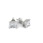 Load image into Gallery viewer, Princess Cut Diamond Stud Earring