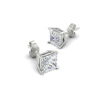 Load image into Gallery viewer, Princess Cut Diamond Stud Earring