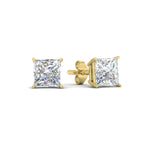 Load image into Gallery viewer, Princess Cut Diamond Stud Earring