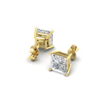 Load image into Gallery viewer, Princess Cut Diamond Stud Earring